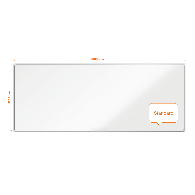 Whiteboard Nobo Premium Plus Emaille magnetisch 300x120cm wit