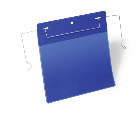 Documenthoes Durable A5 liggend 210x148mm met ophangbeugel blauw (50)