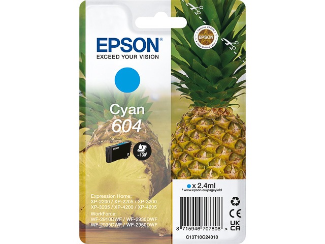 Cartridge Epson Inkjet 604XP 130 pag. CY