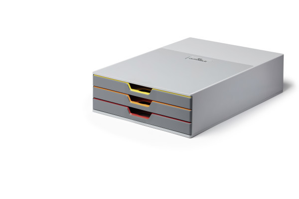 Ladenblok Durable Varicolor 3 gesloten laden grijs/assorti