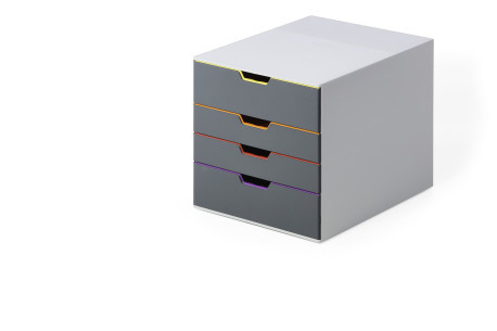 Ladenblok Durable Varicolor 4 gesloten laden grijs/assorti