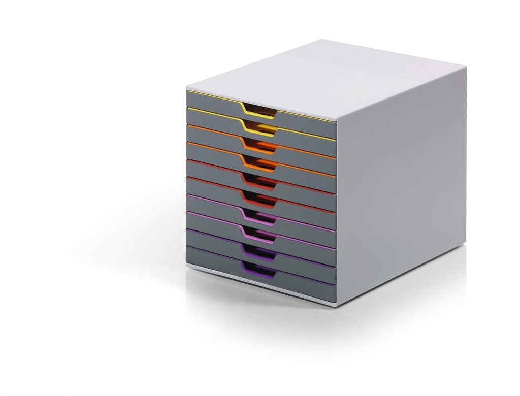 Ladenblok Durable Varicolor 10 gesloten laden grijs/assorti (76127)