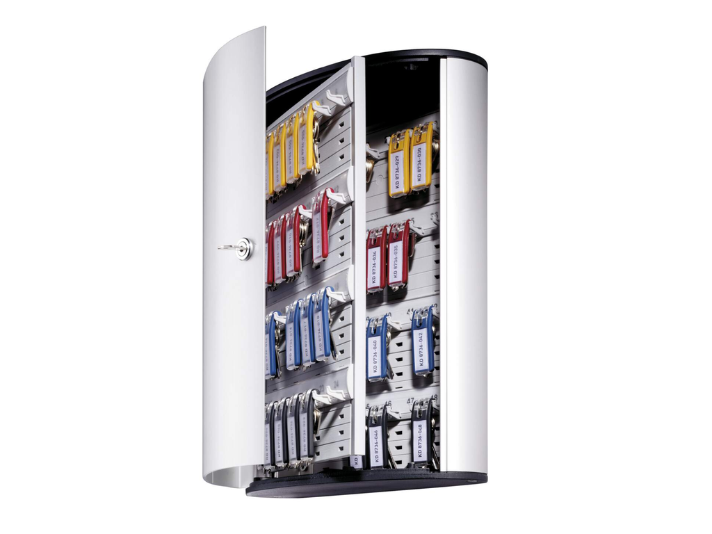 Sleutelkast Durable Key Box 48 sleutels met cilinderslot metaal-zilver