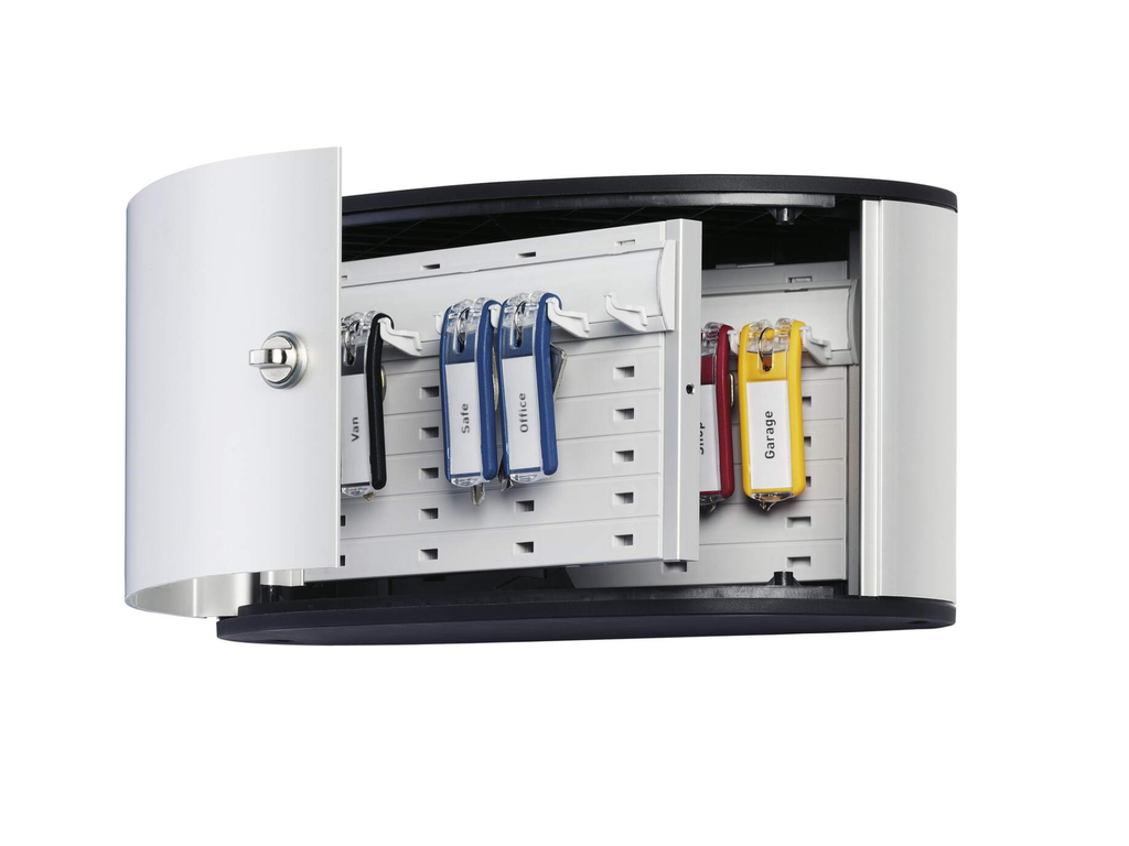 Sleutelkast Durable Key Box 12 sleutels met cilinderslot metaal-zilver