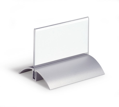 Tafelnaambord Durable Presenter De Luxe 52x100mm transparant