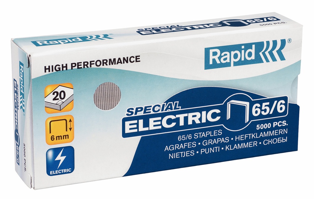 Nietjes Rapid Electric Strong 65/6 gegalvaniseerd (5000)