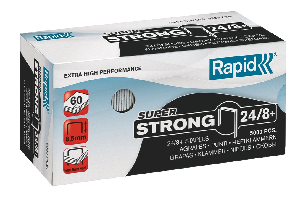 Nietjes Rapid Extra High Performance Super Strong 24/8+ gegalvaniseerd (5000) (2486010)