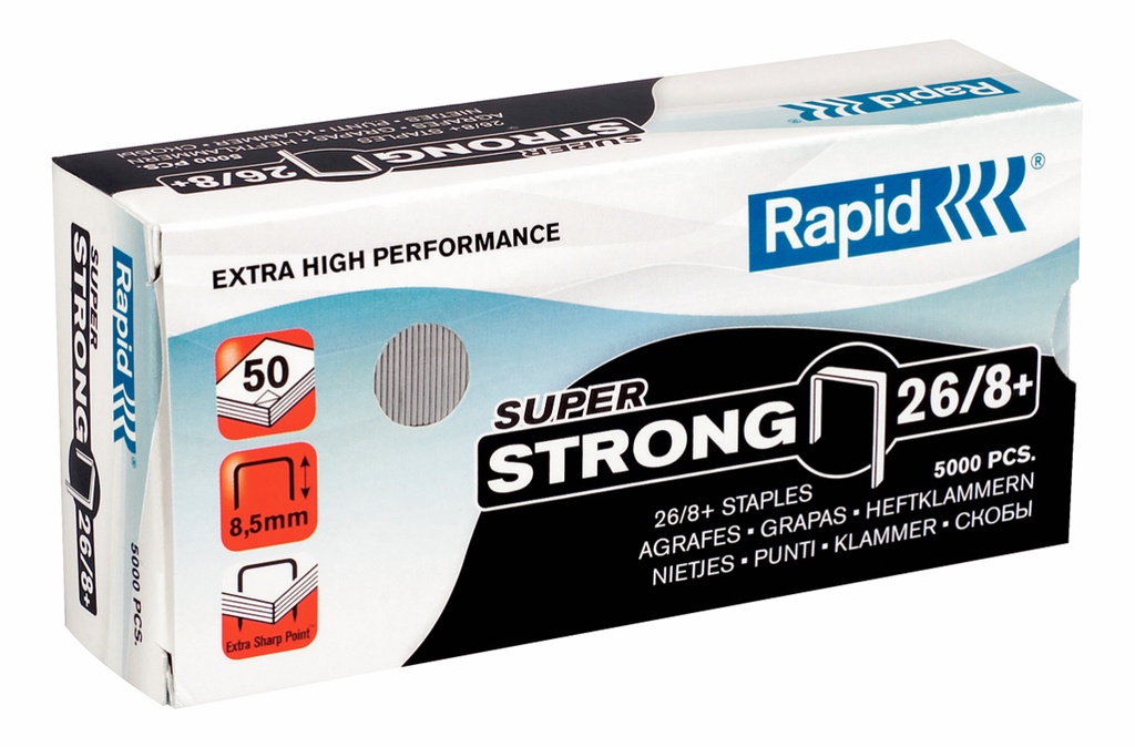 Nietjes Rapid Extra High Performance Super Strong 26/8+ gegalvaniseerd (5000)