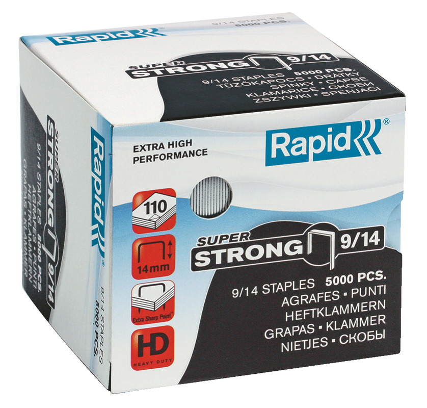 Nietjes Rapid Extra High Performance Super Strong 9/14 gegalvaniseerd (5000)