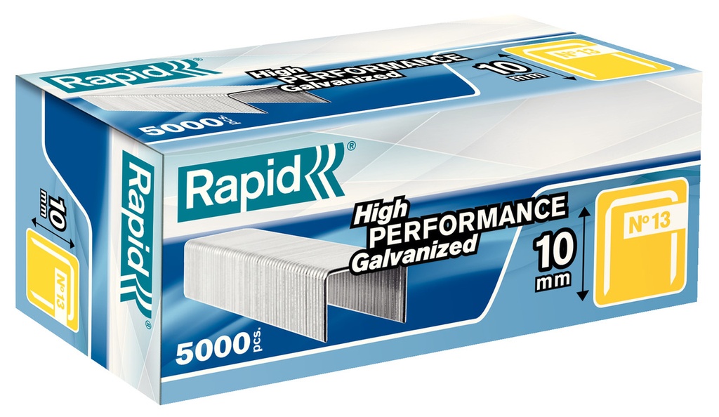 Nietjes Rapid High Performance No.13 10mm gegalvaniseerd (5000)