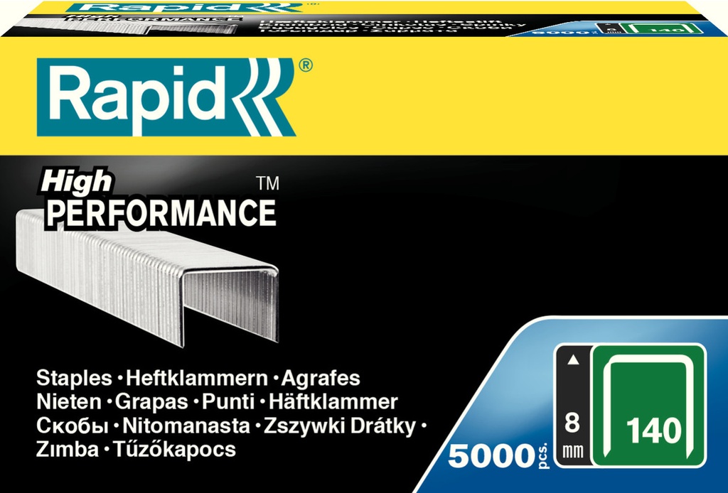 Nietjes Rapid High Performance No.140 8mm gegalvaniseerd (5000)