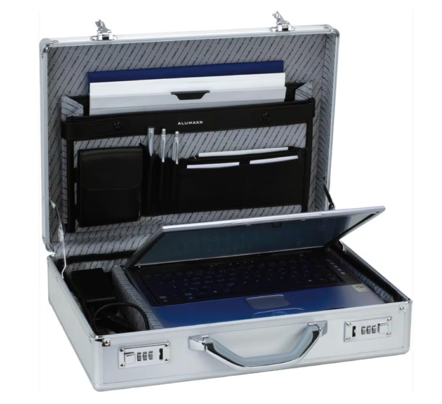 Laptopkoffer Alumaxx Kronos zilver aluminium