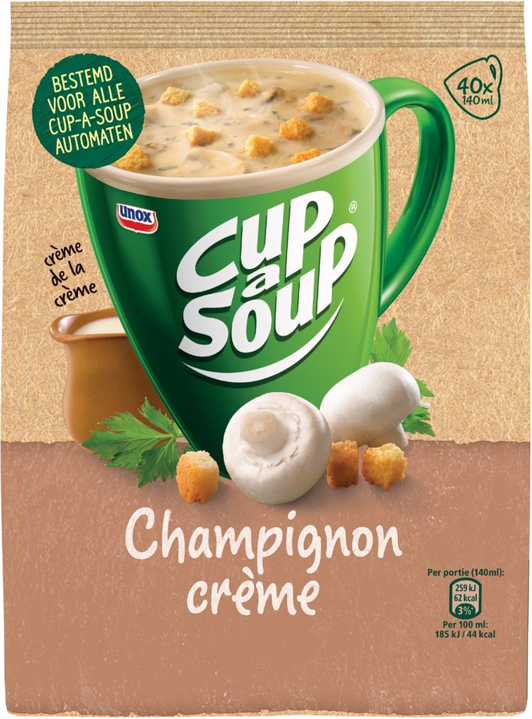 Soep voor automaten Cup-a-Soup vending 140ml 40 porties champignon