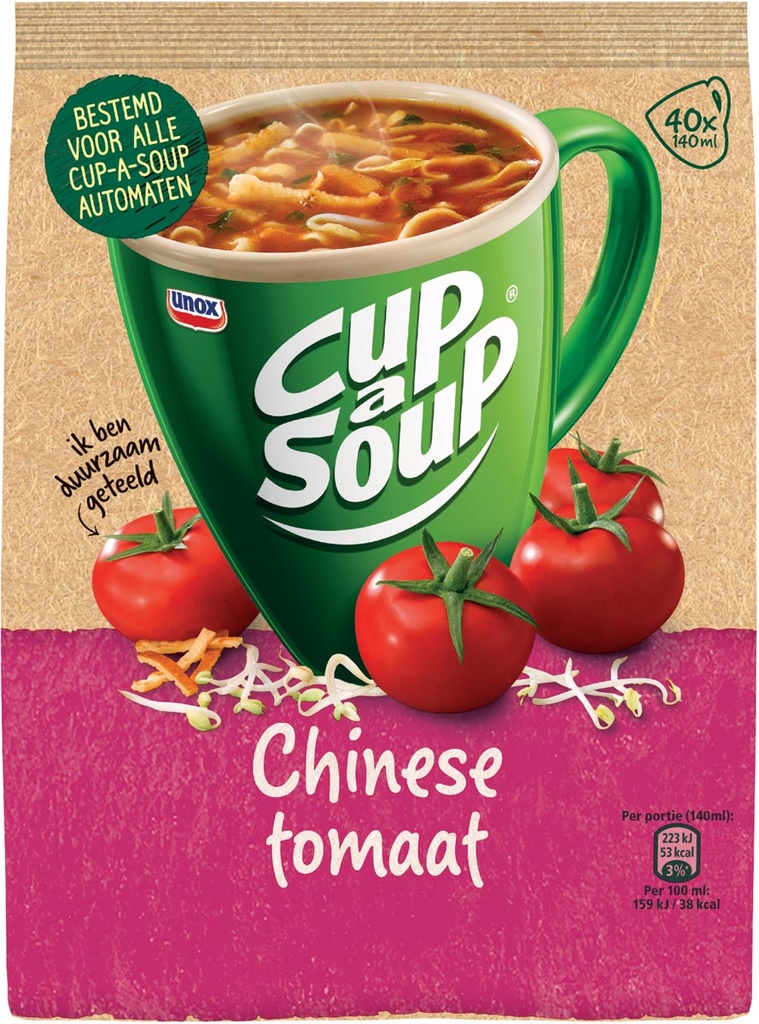 Soep voor automaten Cup-a-Soup vending 140ml 40 porties Chinese tomaat