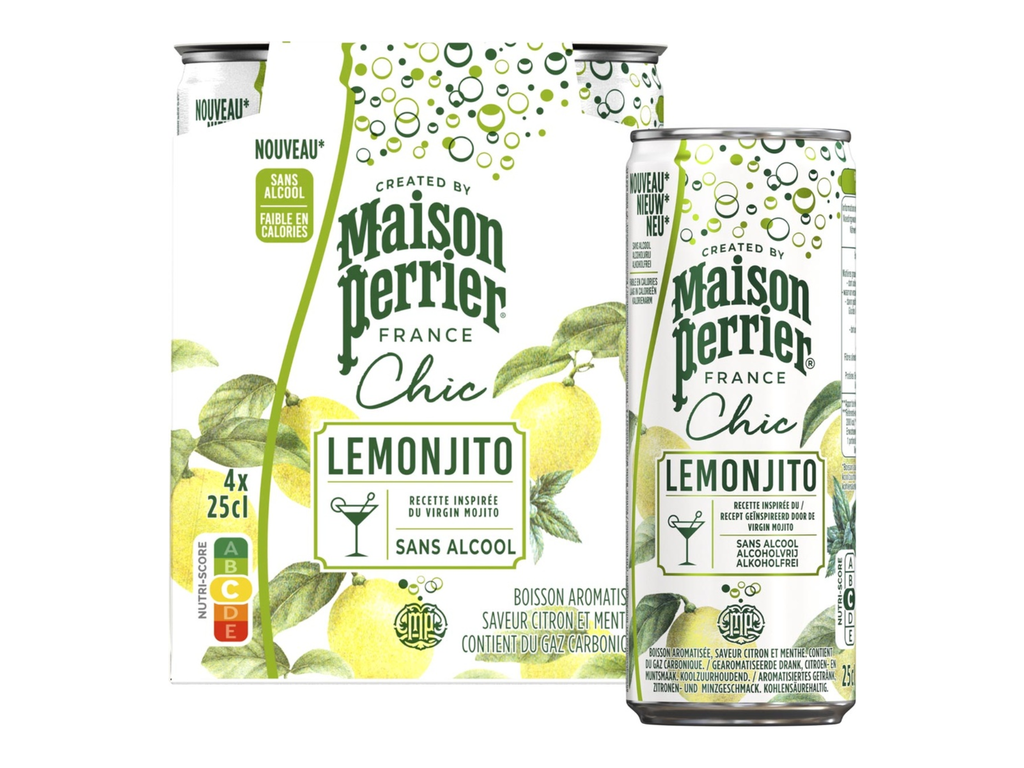Mocktail Maison Perrier Lemonjito citroen- en muntsmaak blik 25cl (4)