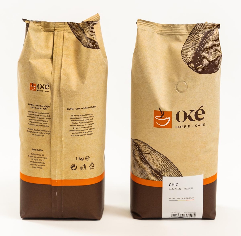 Koffie Oké Chic gemalen 1kg