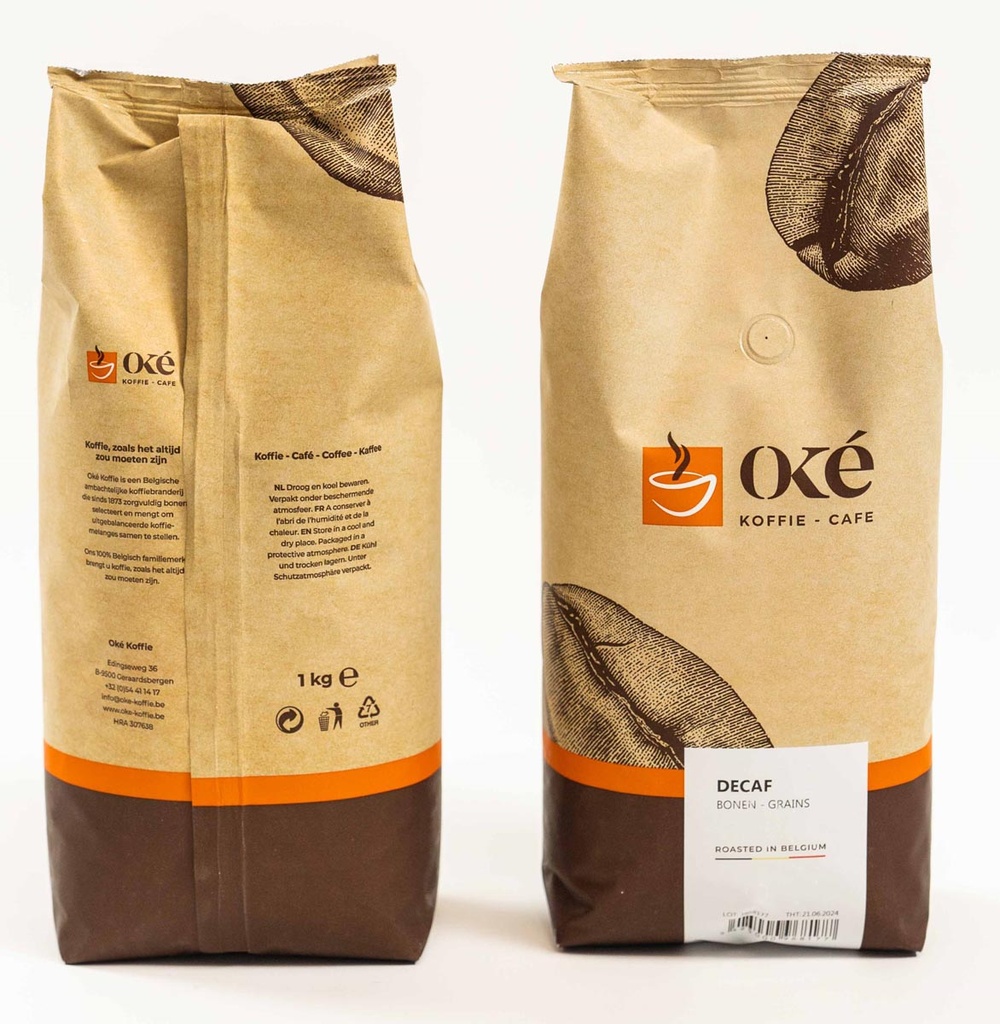 Koffie Oké Deca bonen 1kg