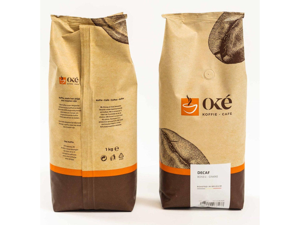 Koffie Oké Koffie Deca bonen 1kg