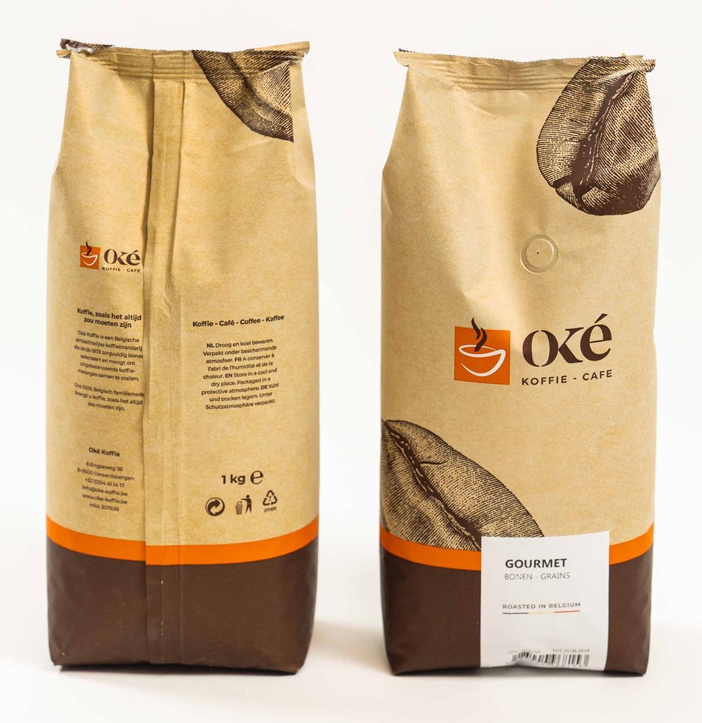 Koffie Oké Gourmet bonen 1kg