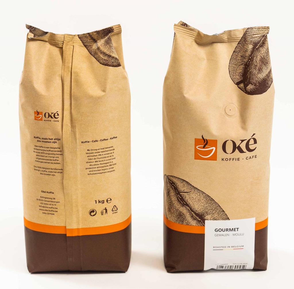 Koffie Oké Koffie Gourmet gemalen 1kg