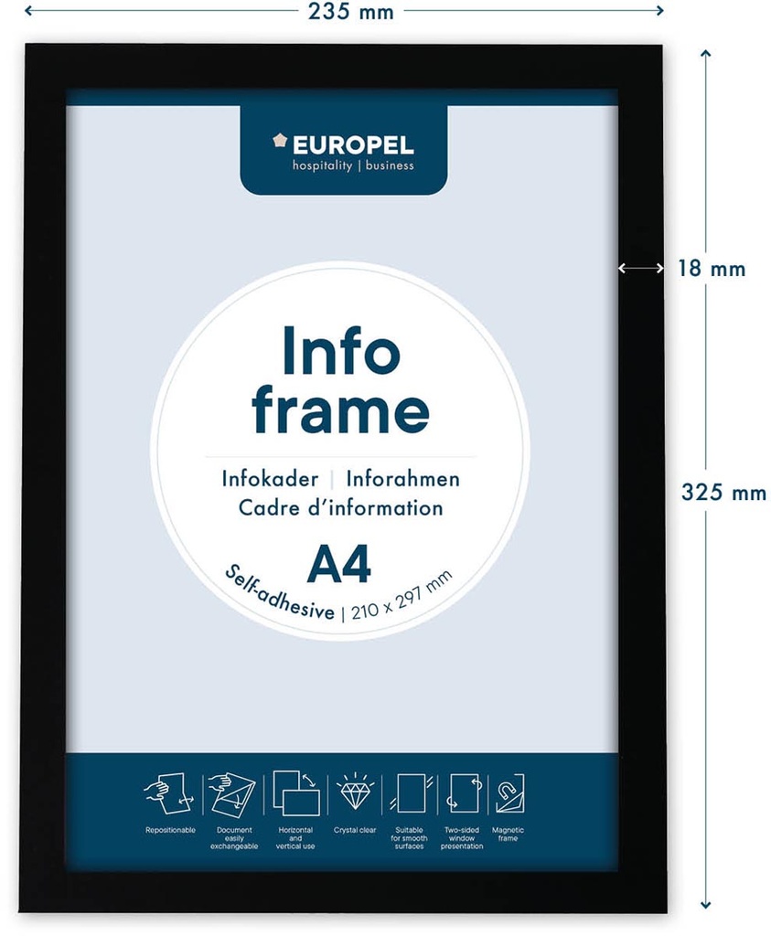 Ophangtas Europel A4 zelfklevend (2)