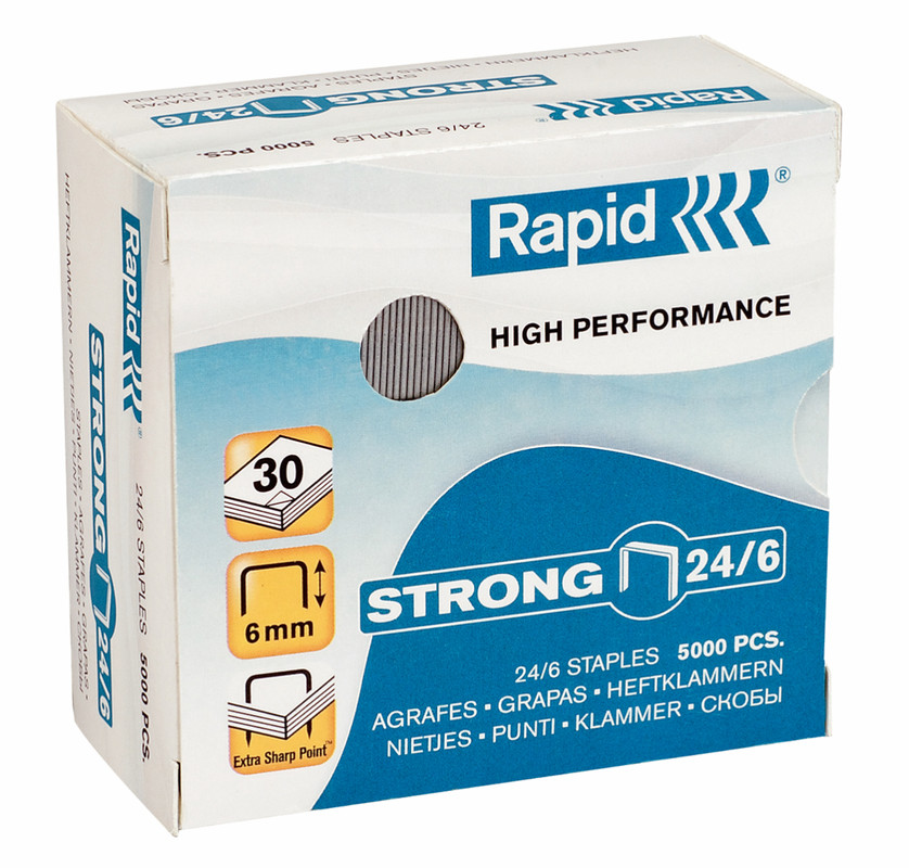 Nietjes Rapid High Performance Strong 24/6 gegalvaniseerd (5000) (2485990)