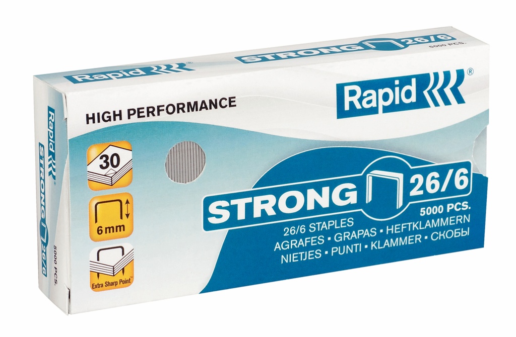 Nietjes Rapid High Performance Strong 26/6 gegalvaniseerd (5000)