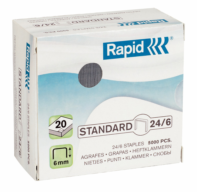 Nietjes Rapid Standard 24/6 gegalvaniseerd (5000) (2485980)