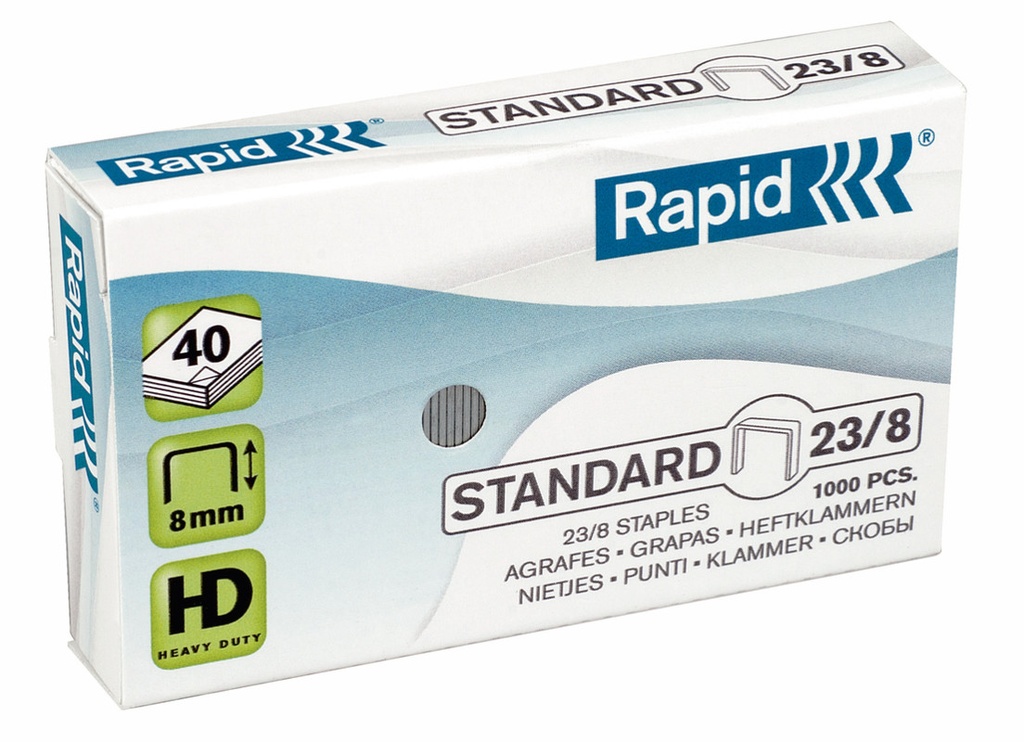 Nietjes Rapid Standard 23/8 gegalvaniseerd (1000)