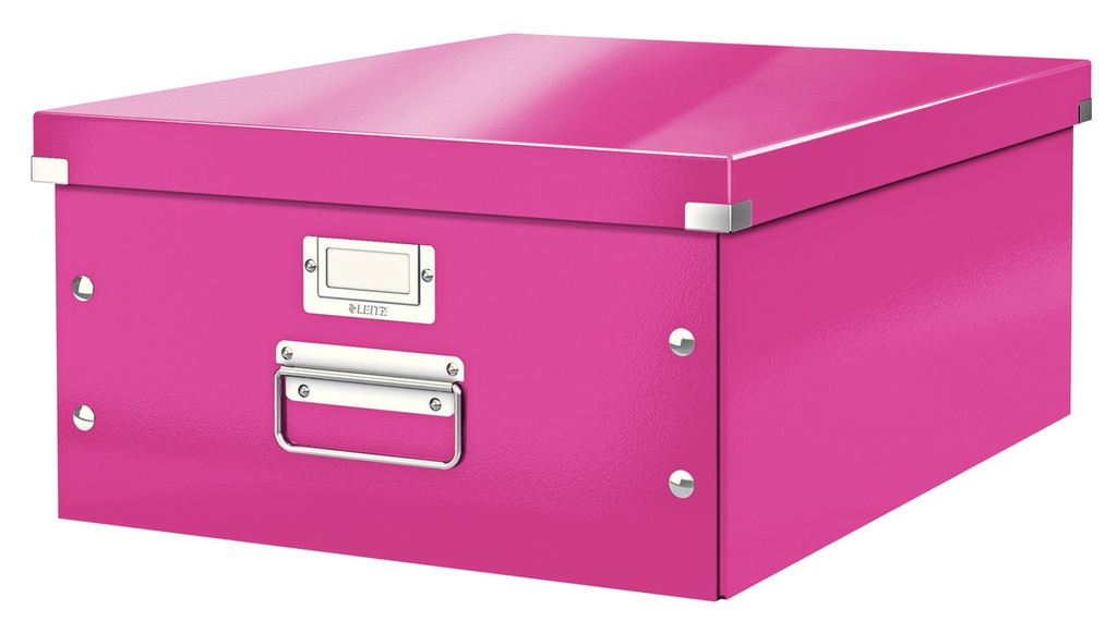 Opbergdoos Leitz Click&Store WOW PP A3 roze metallic