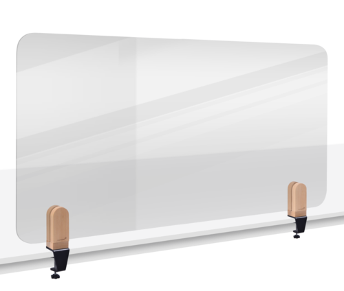 Bureauscherm met klemmen Legamaster Elements 60x120cm Doorzichtig