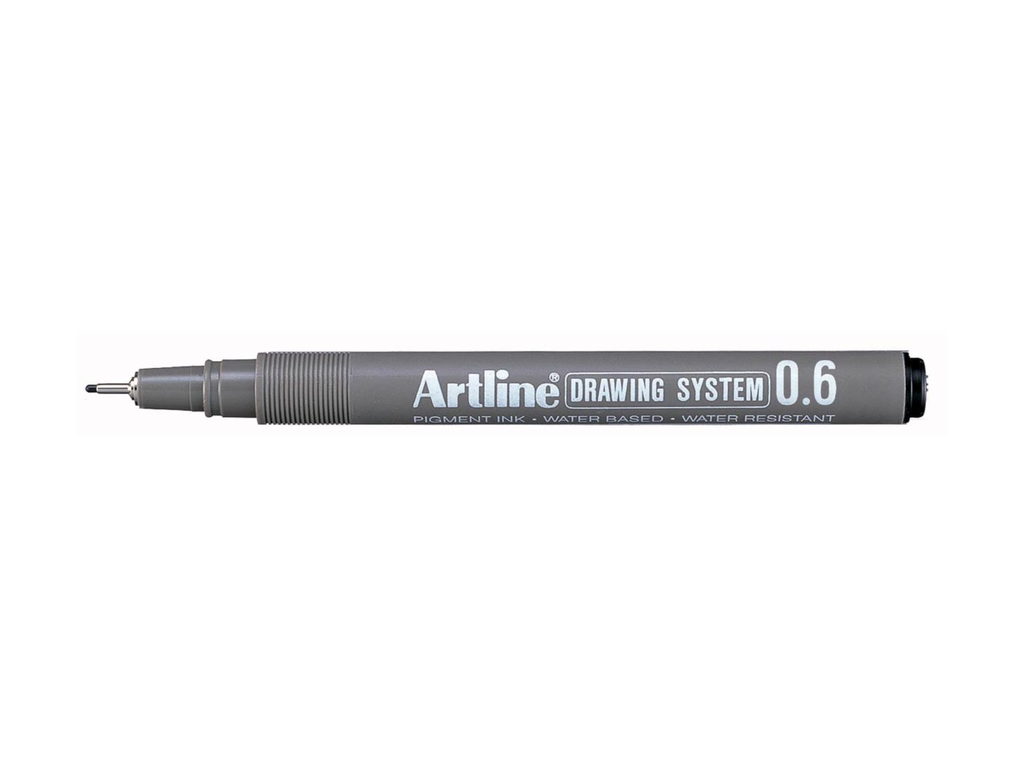 Fineliner Artline Drawing System 0,6mm zwart