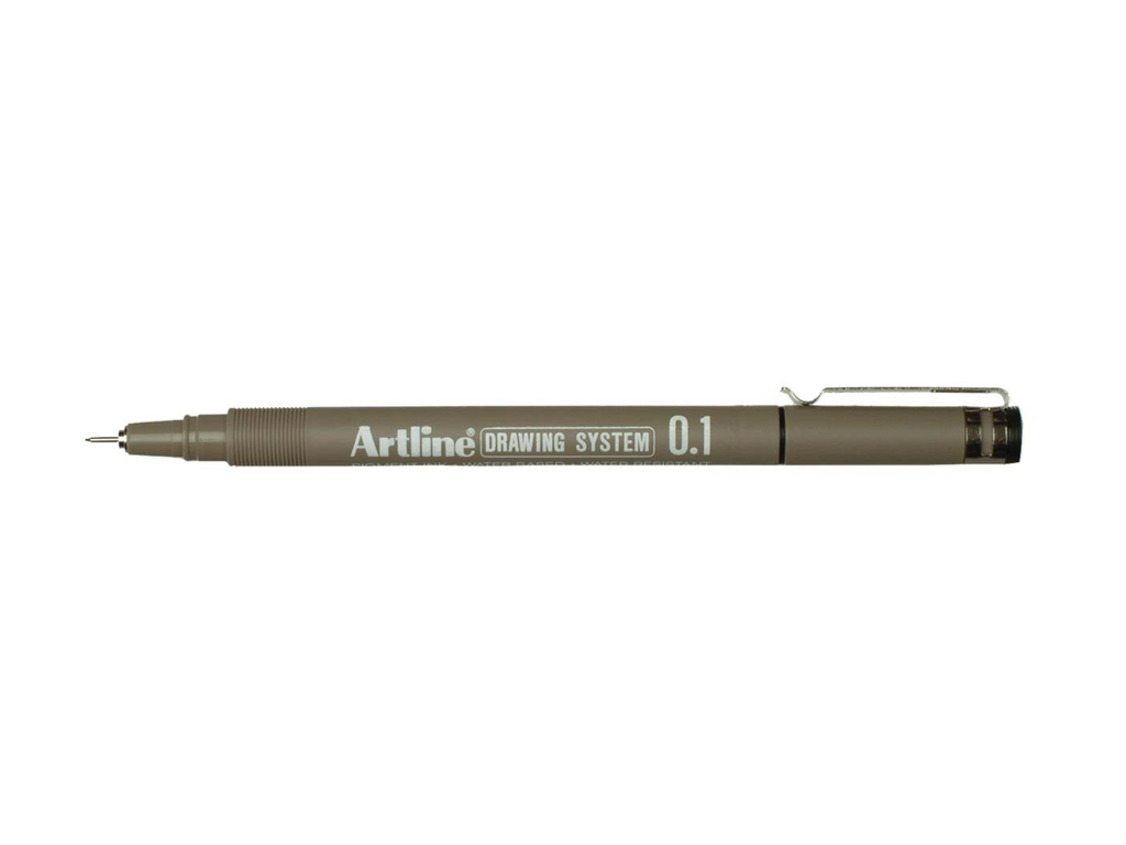 Fineliner Artline Drawing System 0,1mm zwart