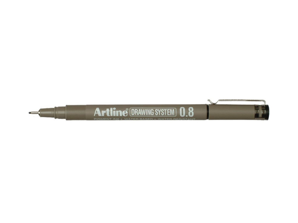 Fineliner Artline Drawing System 0,8mm zwart