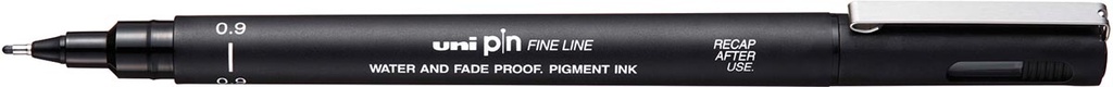 Fineliner Uni-Ball Pin 0.9mm zwart