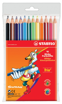 Kleurpotlood Stabilo Trio Thick assorti (12)