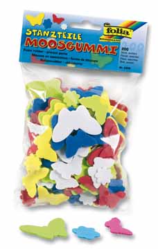 Schuimrubberfiguren Folia bloem-vlinder assorti (200)