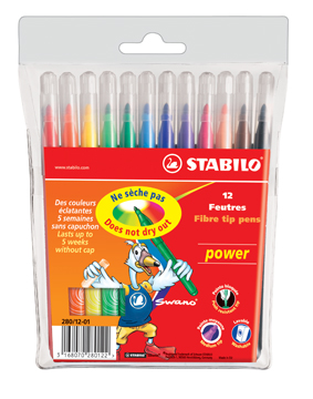 Viltstift Stabilo Power assorti (12)