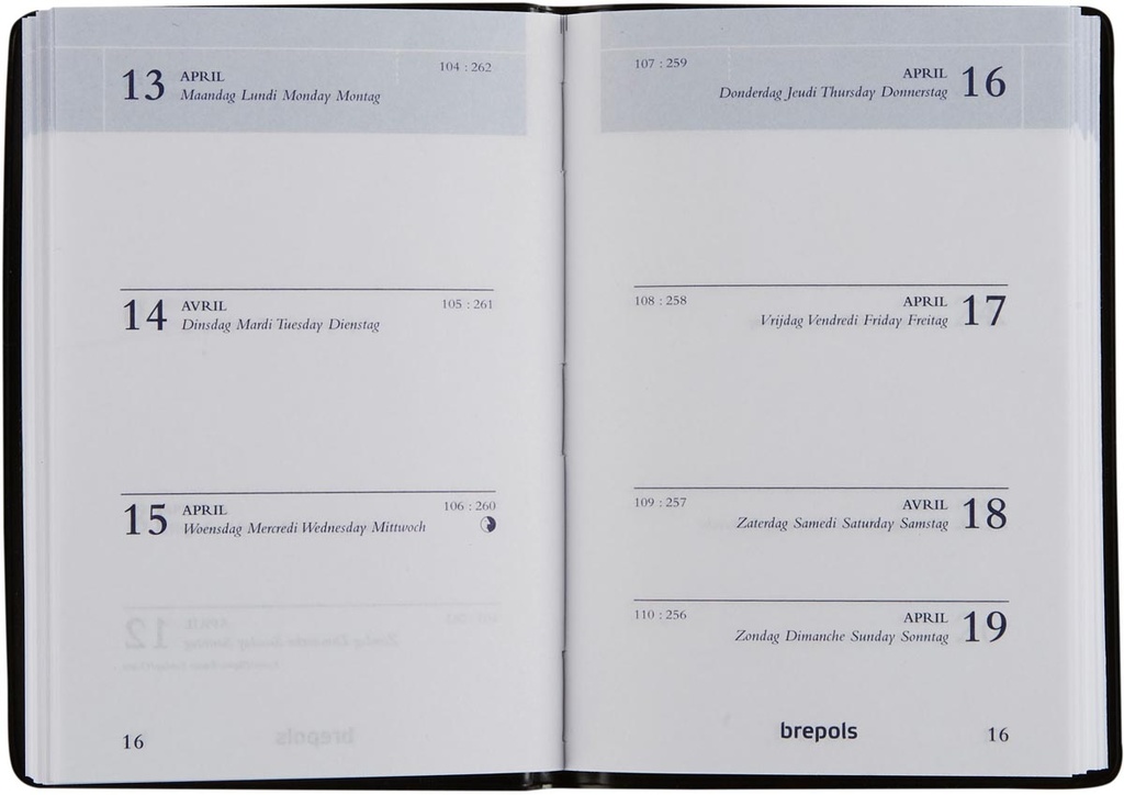 Agenda Brepols Armada Seta 4-talig 2027 zwart