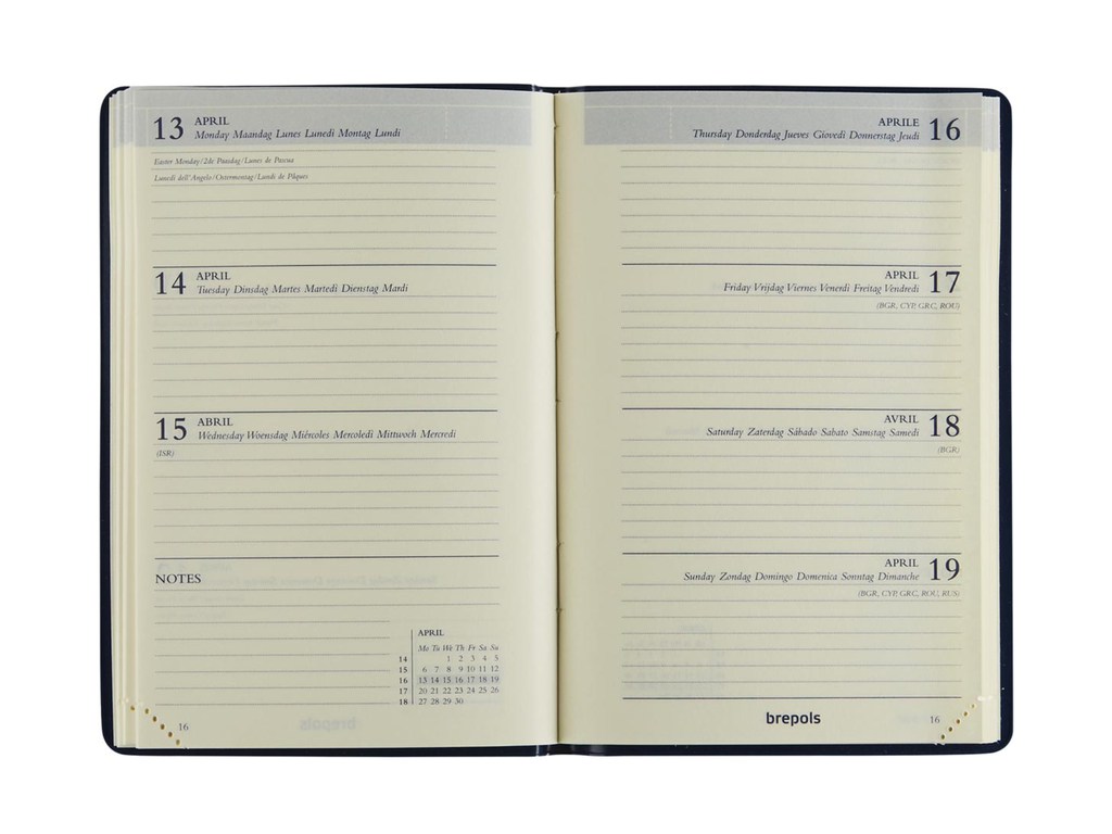 Agenda Brepols Delta Seta 6-talig 2027 blauw