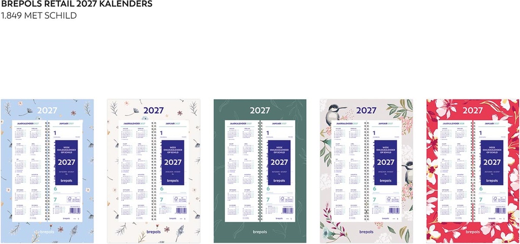 Week omlegkalender op schild Brepols fantasy 2027
