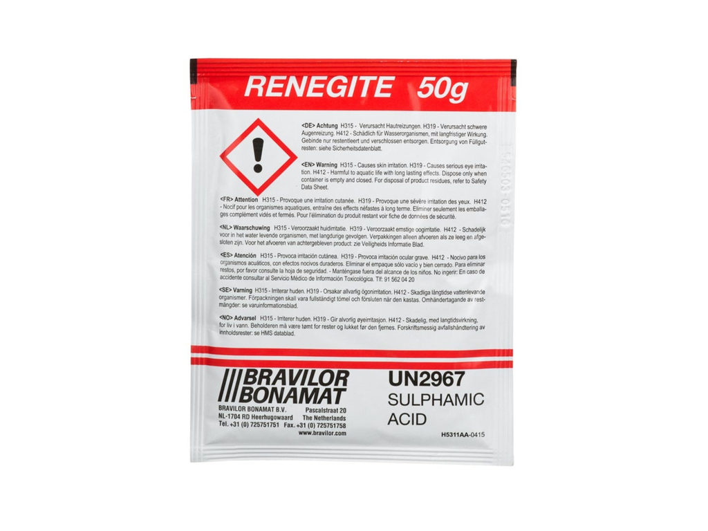 Ontkalker voor filterkoffiezetapparaten Bravilor Bonamat Renegite 50g per zakje (60)