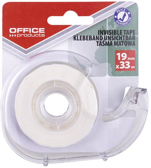 Plakbandafroller Office Products 19mmx33m inclusief 1 rol transparant