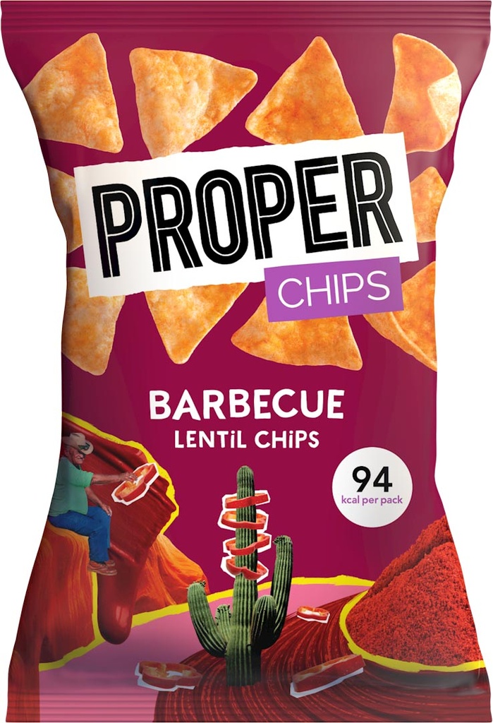 Chips Proper Barbecue Lentil zak 20g