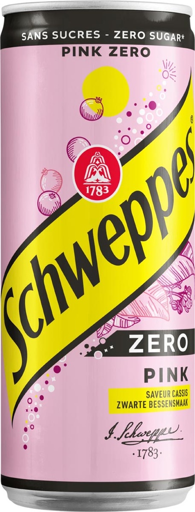 Frisdrank Schweppes Pink Zero blik 33cl (24)