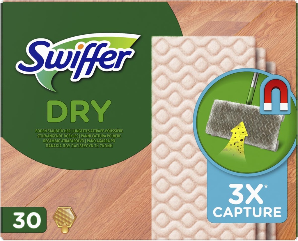 Navulling Swiffer Dry doekjes met bijenwas voor parket (30)