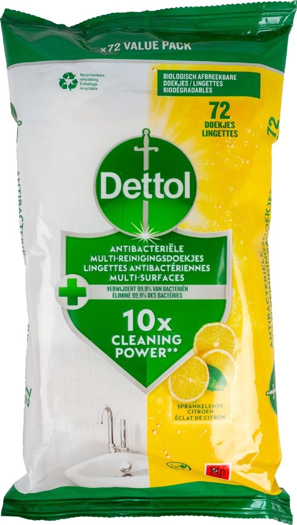 Reinigingsdoekjes Dettol citrus (72)