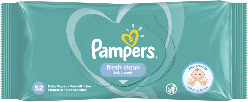 Vochtige doekjes Pampers Fresh Clean (52)