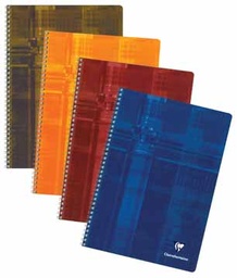 [TIM-68145C] Spiraalschrift Clairefontaine Metric karton A4 100blz met kantlijn assorti (gelijnd)