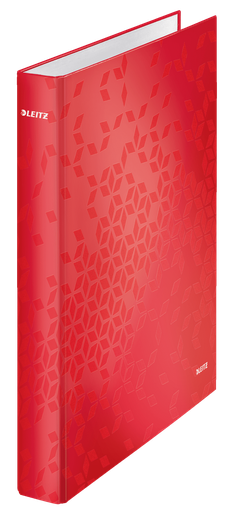 [ESS-42410026] Ringmap Leitz WOW karton A4 maxi 2 D-ringen 25mm rug 40mm metallic (rood)